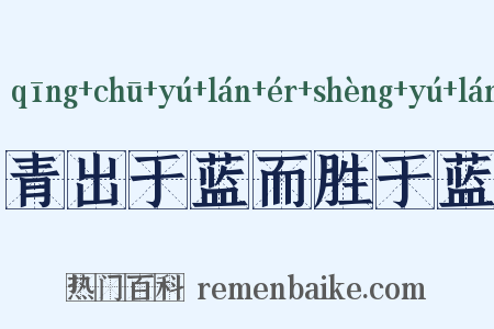 青出于蓝而胜于蓝是什么意思的图片